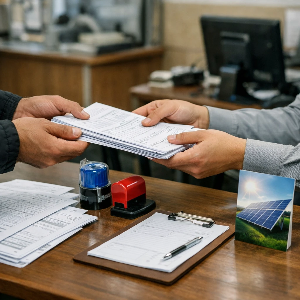 درخواست پنل خورشیدی از اداره برق